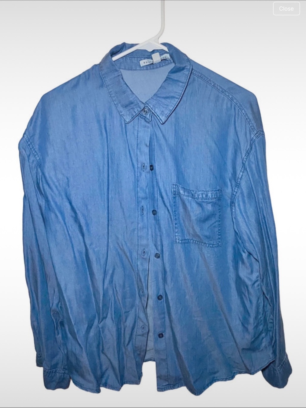Haute Monde Light Blue Casual Button-Down Shirt